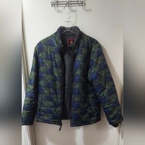 Swiss Tech Boys Blue and Green Puffer Jacket Size XXL 18